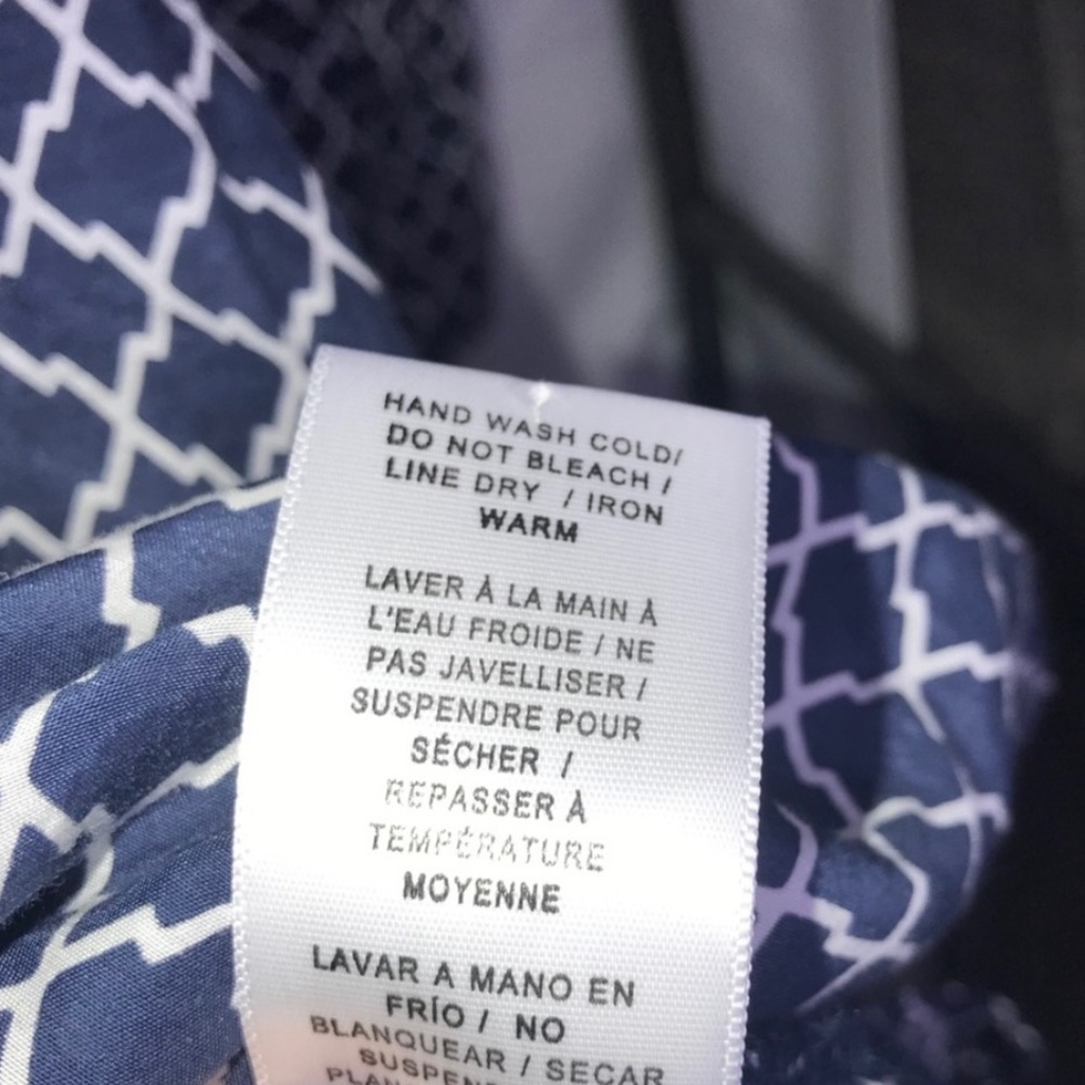 KUT FROM THE KLOTH shirt dress navy white with pockets Womenz Size 0 - Picture 10 of 10